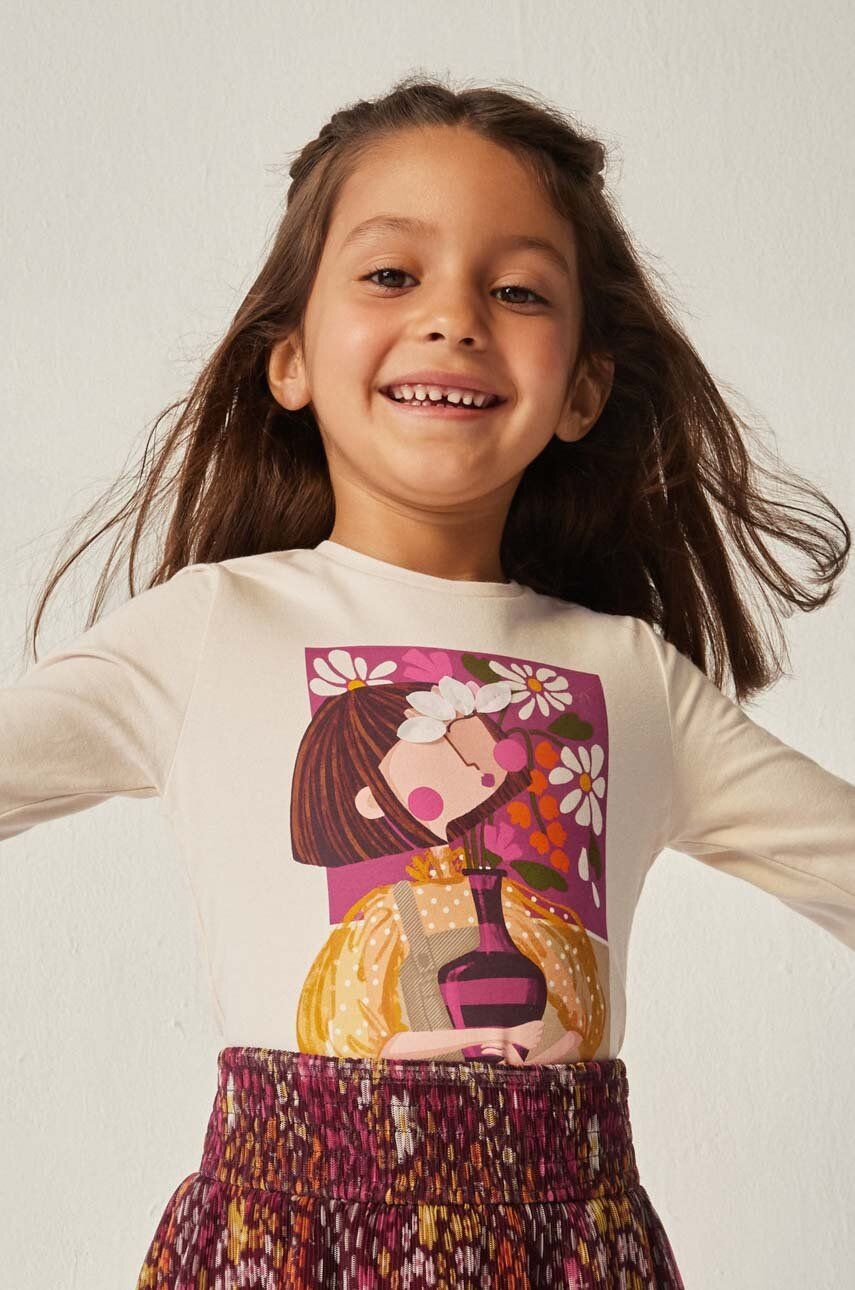 Dětské tričko s dlouhým rukávem Mayoral fialová barva - fialová -  92 % Bavlna