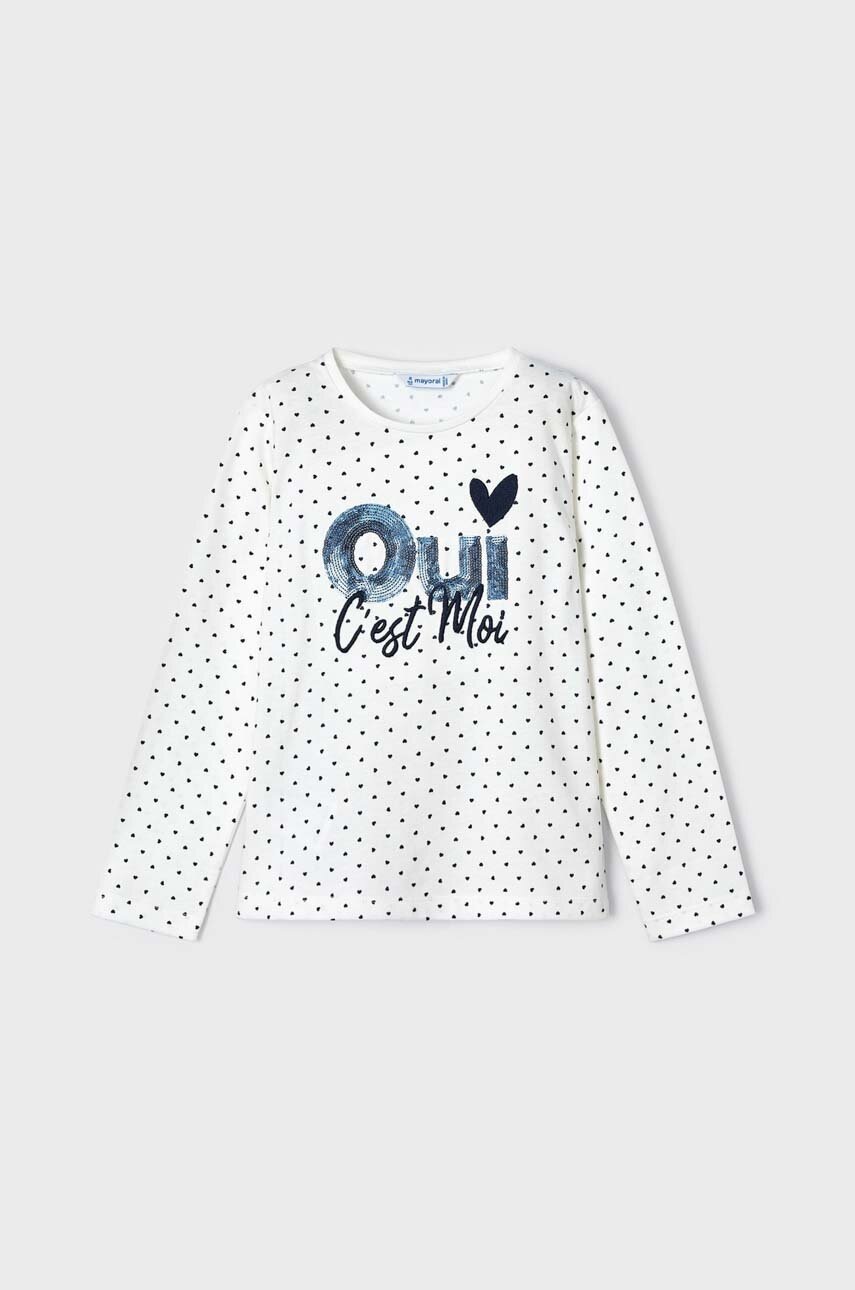 Дитячий бавовняний лонгслів Mayoral колір синій Дитячий бавовняний лонгслів Mayoral колір синій