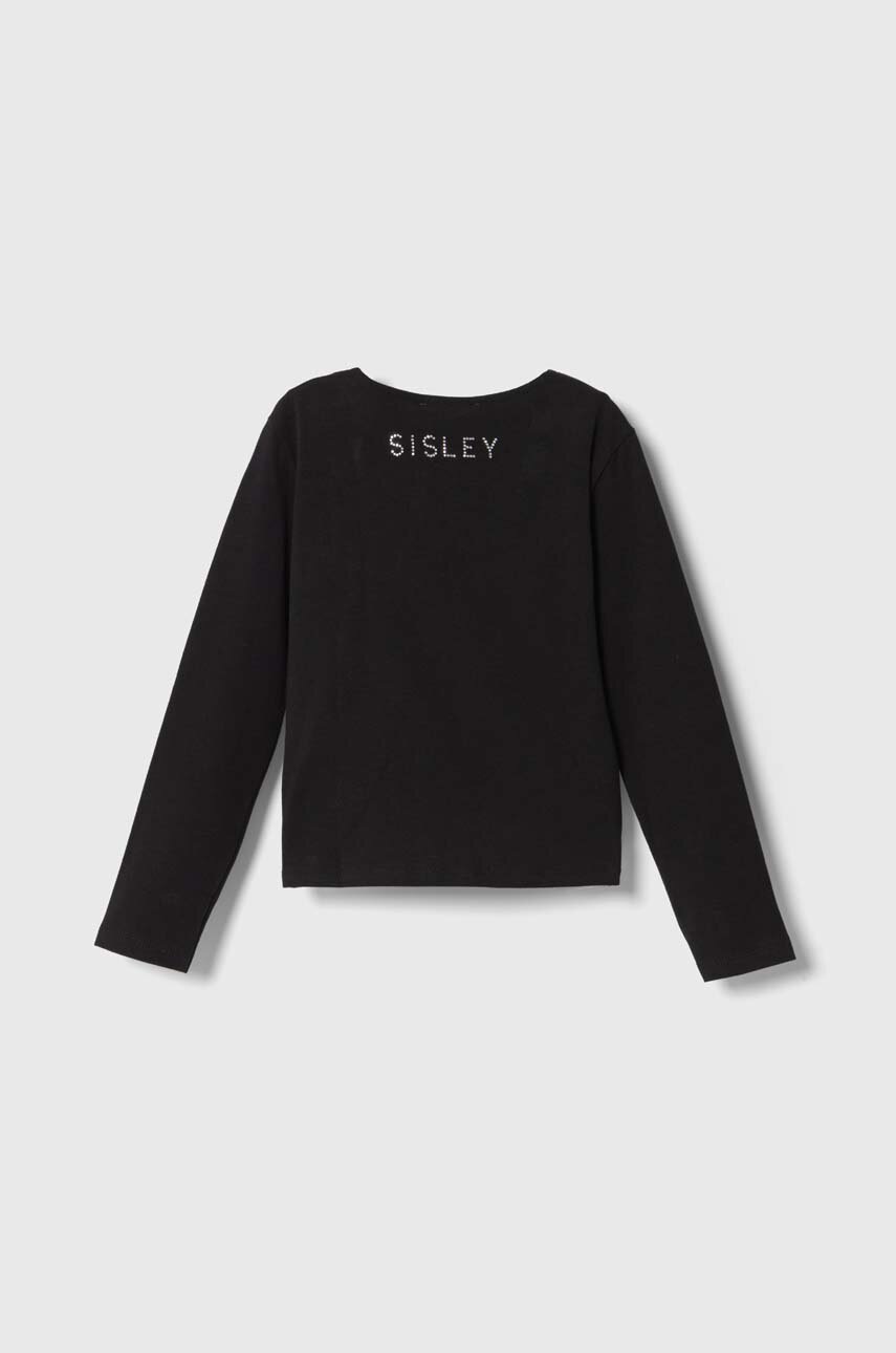 Детский лонгслив Sisley цвет чёрный