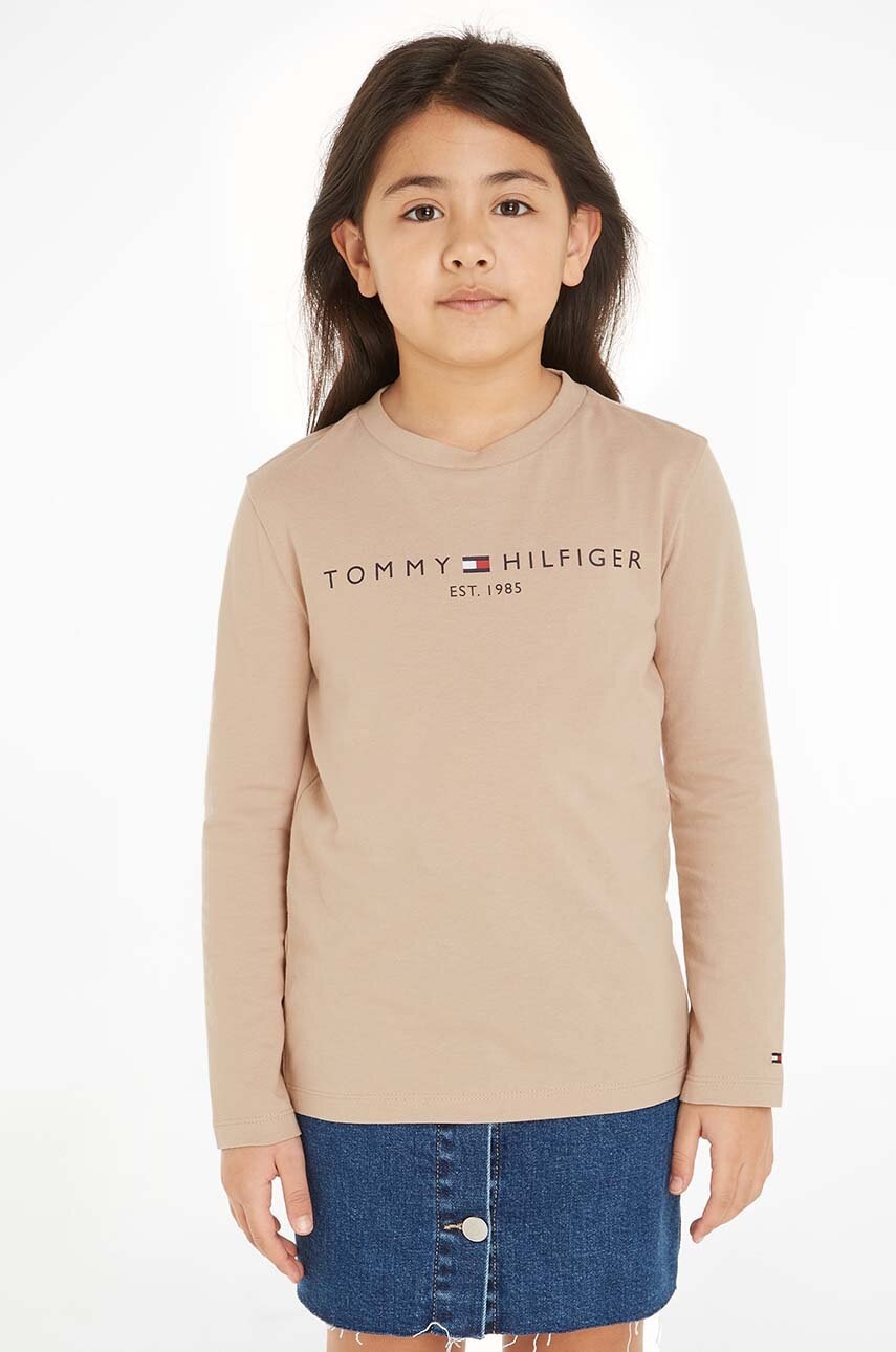 

Детска блуза с дълги ръкави Tommy Hilfiger в бежово, Бежов