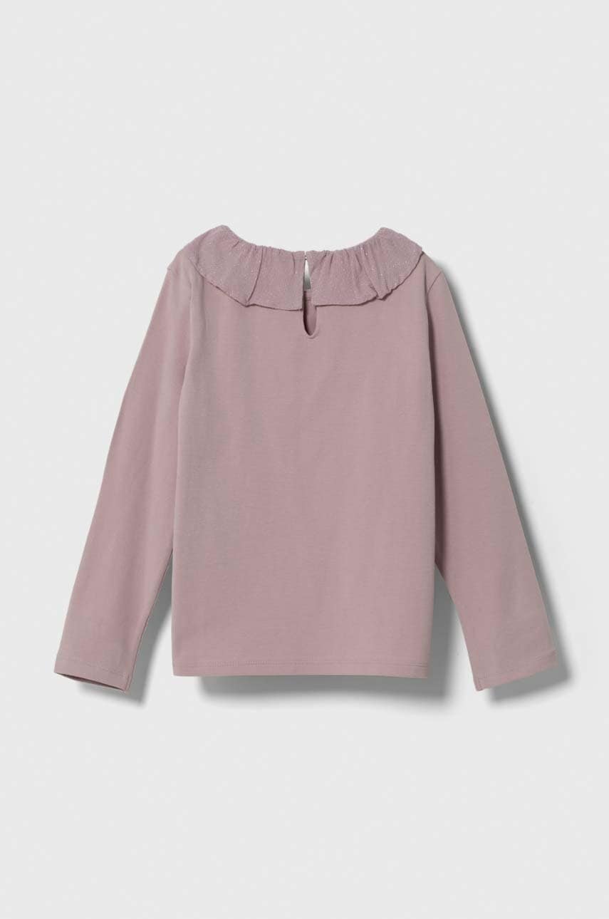 Детский лонгслив United Colors of Benetton цвет фиолетовый в Ужгороде Детский лонгслив United Colors of Benetton цвет фиолетовый в Ужгороде