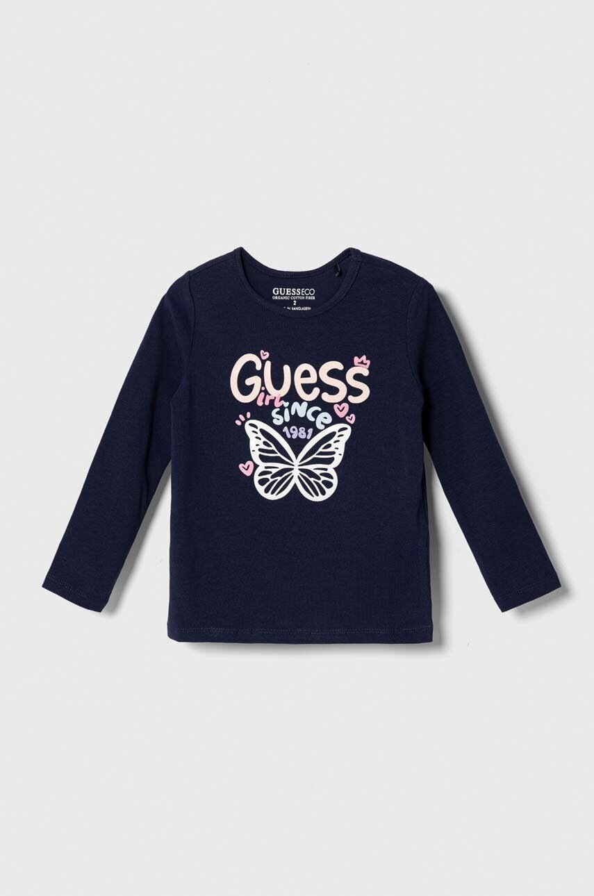

Детский лонгслив Guess цвет синий