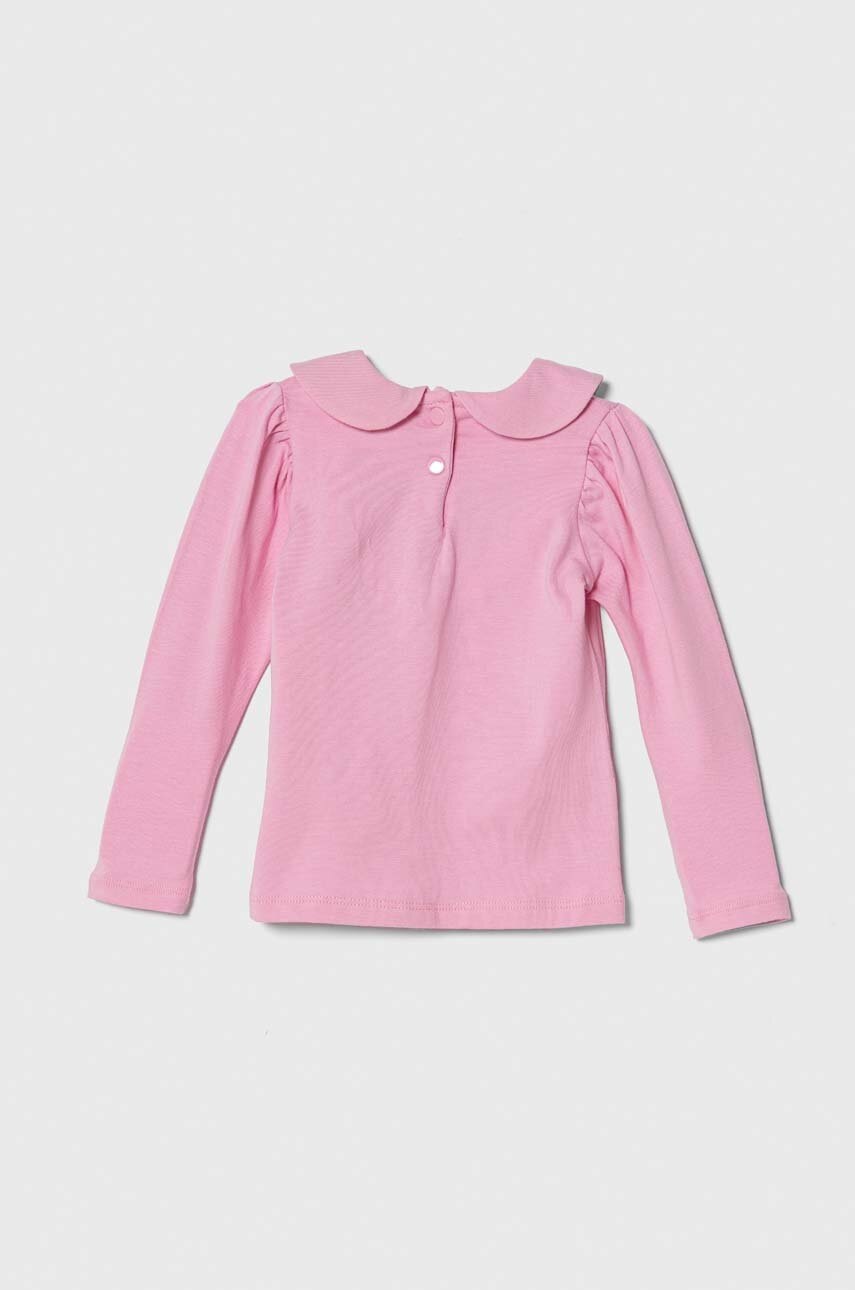 Лонгслив для младенцев Pinko Up цвет розовый с воротником