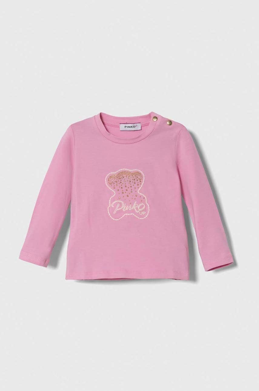 Лонгслів для немовлят Pinko Up колір рожевий Лонгслів для немовлят Pinko Up колір рожевий