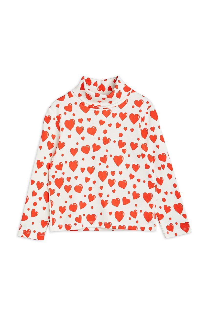 E-shop Dětská bavlněná košile s dlouhým rukávem Mini Rodini červená barva