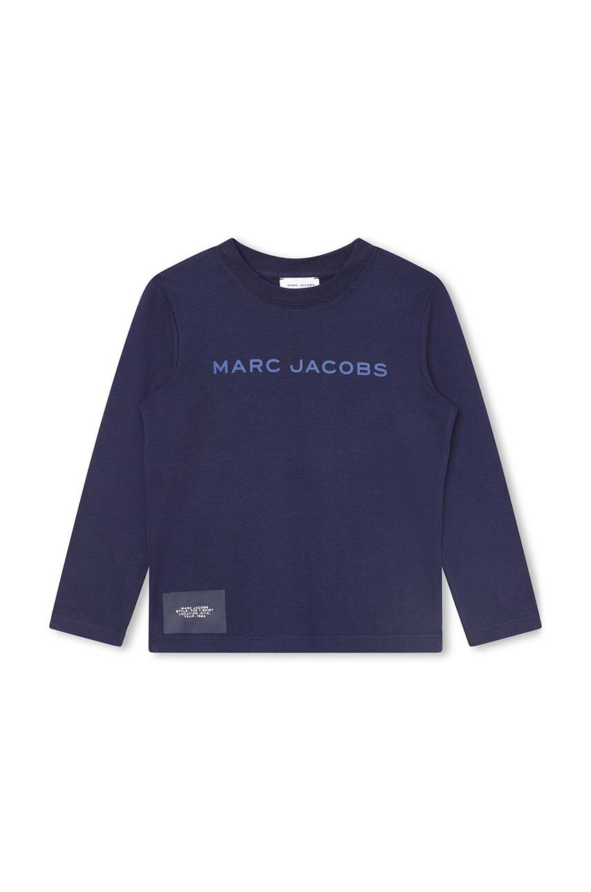 

Детска блуза с дълги ръкави Marc Jacobs в тъмносиньо с принт, Тъмносин