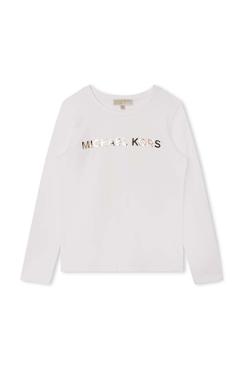 

Дитячий лонгслів Michael Kors колір білий з принтом