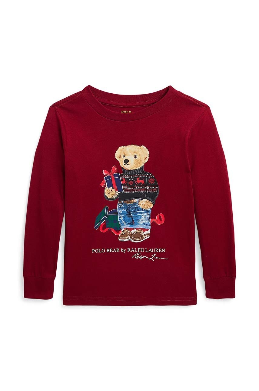

Дитяча кофта Polo Ralph Lauren колір червоний з принтом
