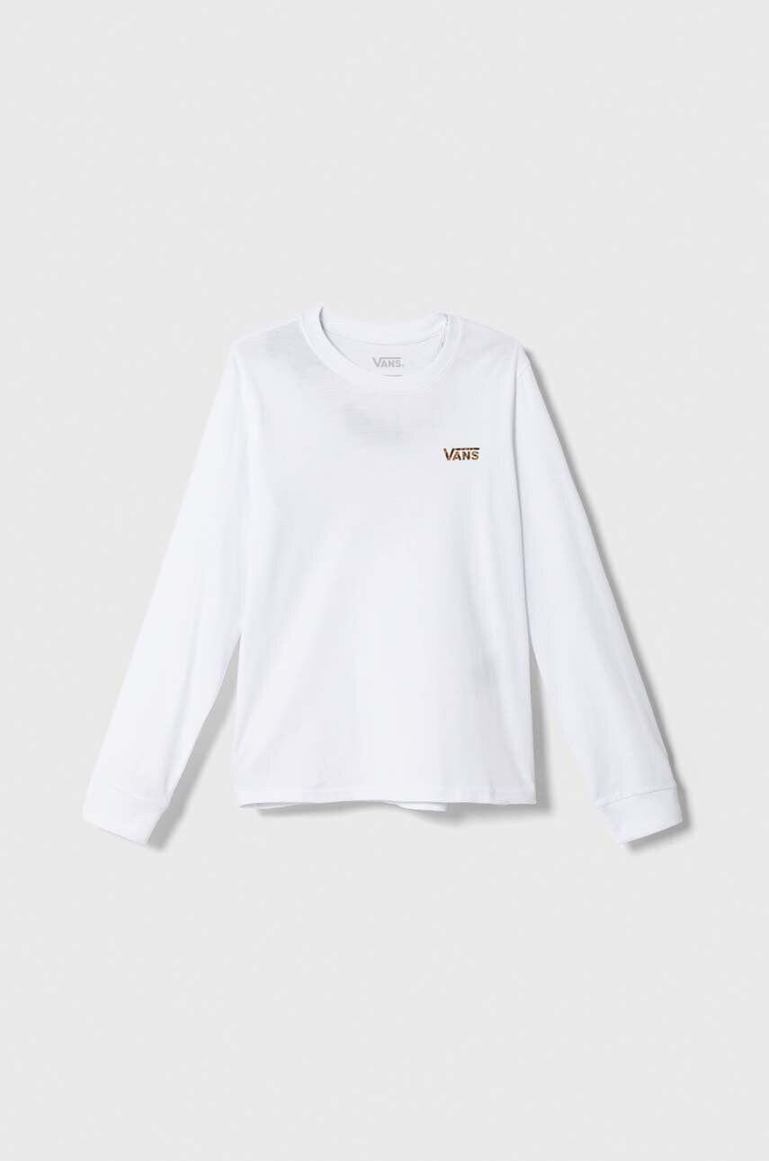 

Детска блуза с дълги ръкави Vans ANIMASH LS BFF VN000AEBWHT1 в бяло с принт, Бял