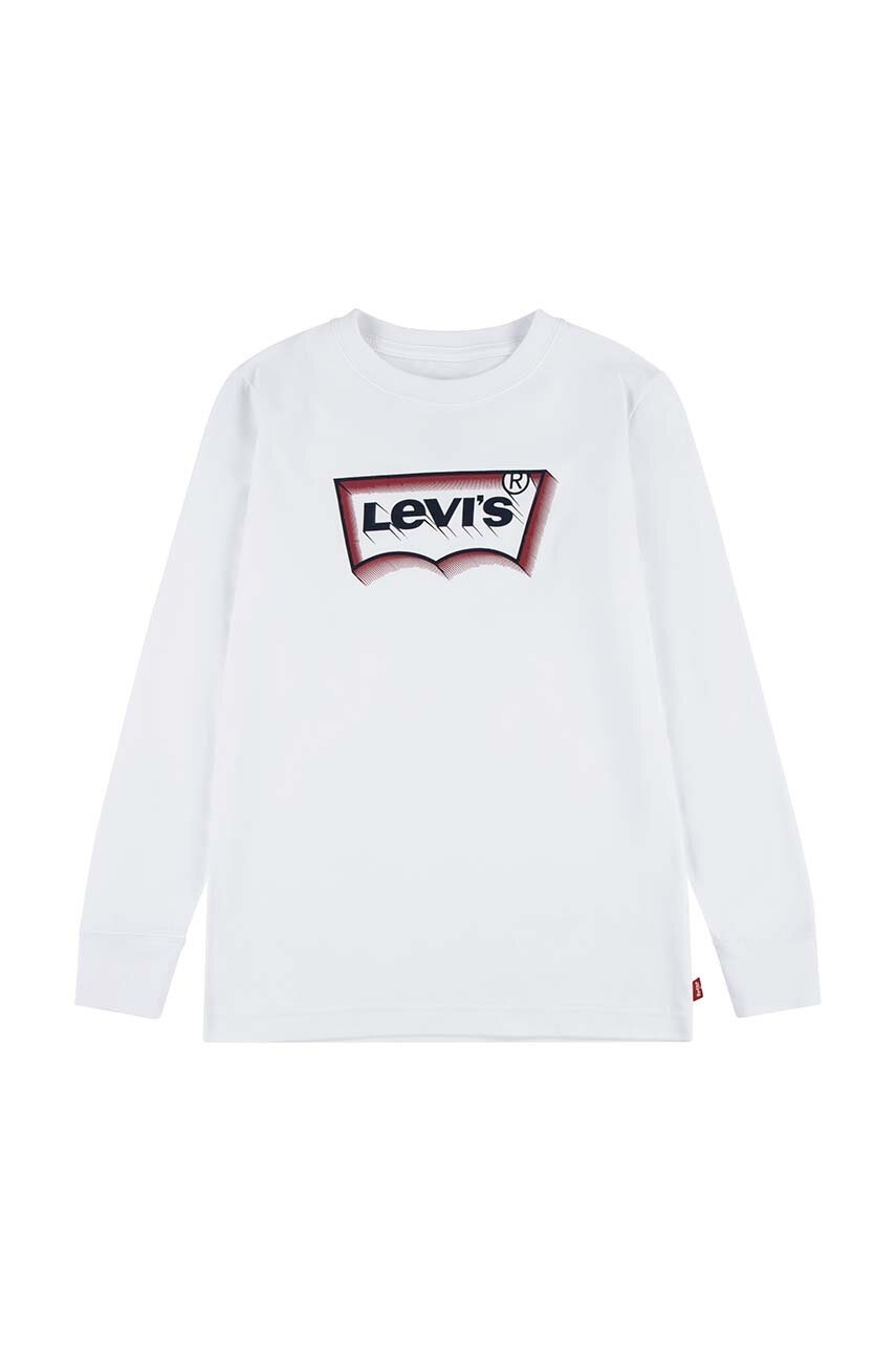 

Детска блуза с дълги ръкави Levi's в бяло с принт, Бял