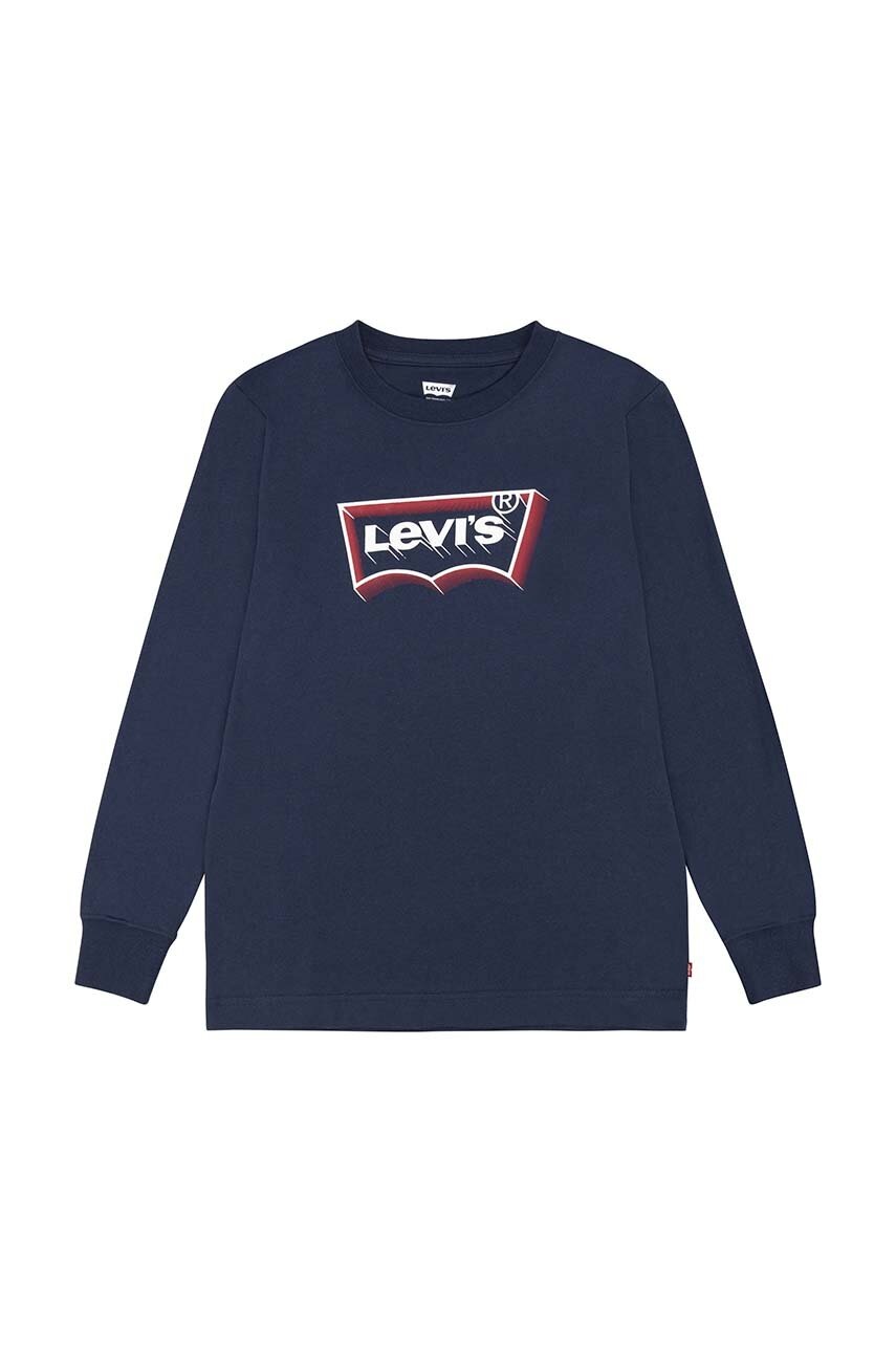 

Детска блуза с дълги ръкави Levi's в синьо с принт, Син