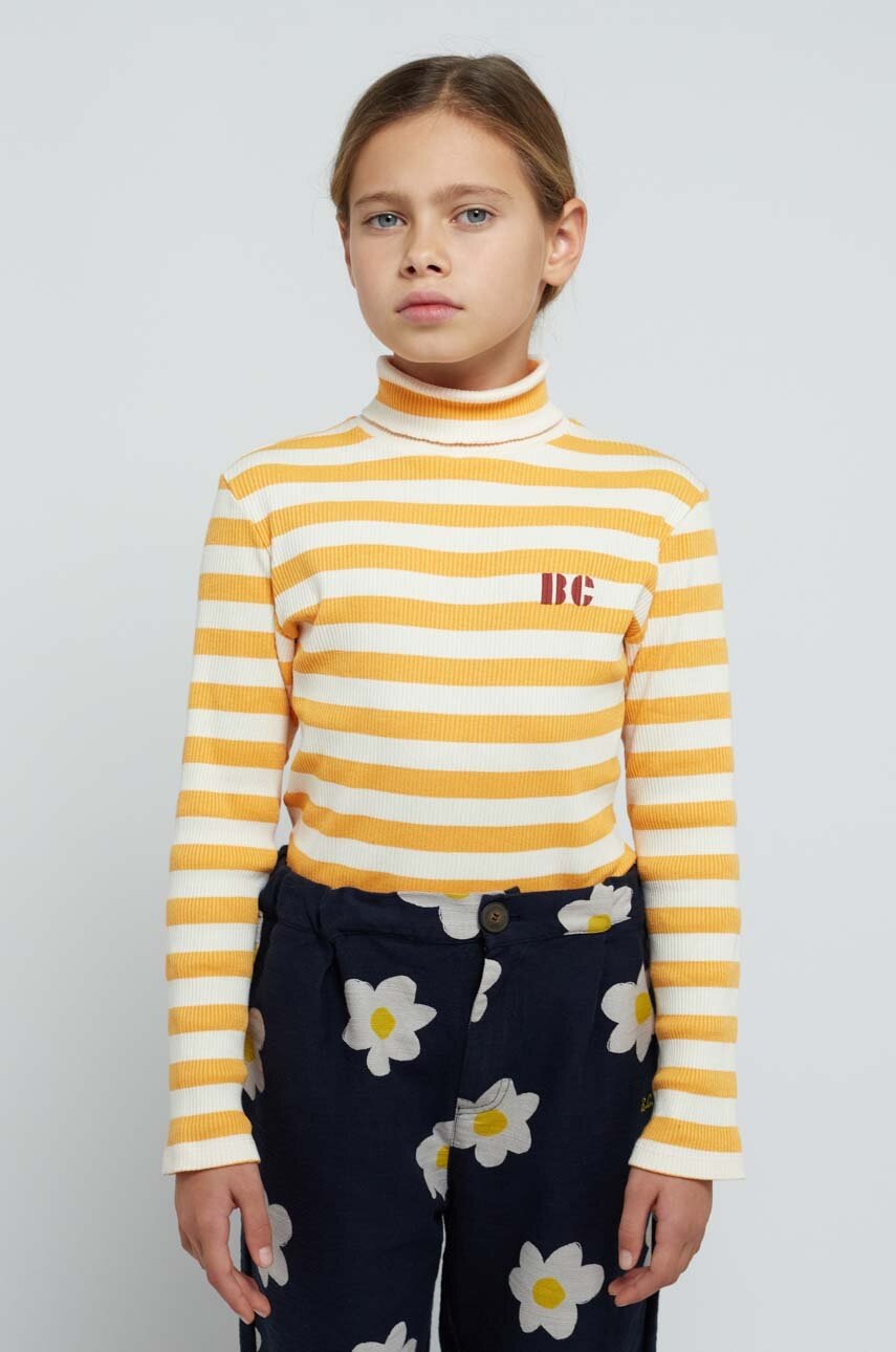 Bobo Choses longsleeve copii culoarea galben, modelator