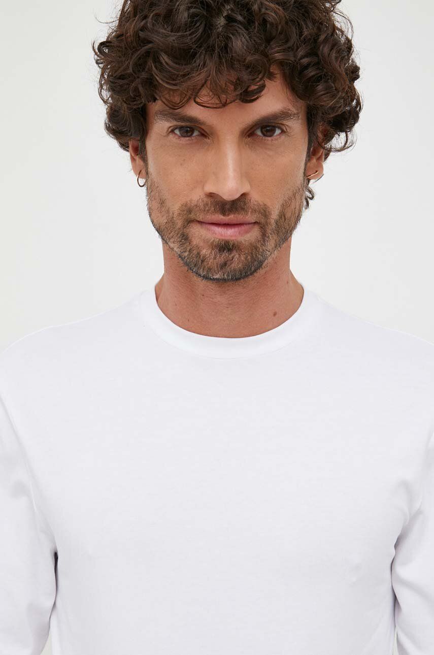 Tričko s dlouhým rukávem Karl Lagerfeld bílá barva - bílá - 94 % Organická bavlna