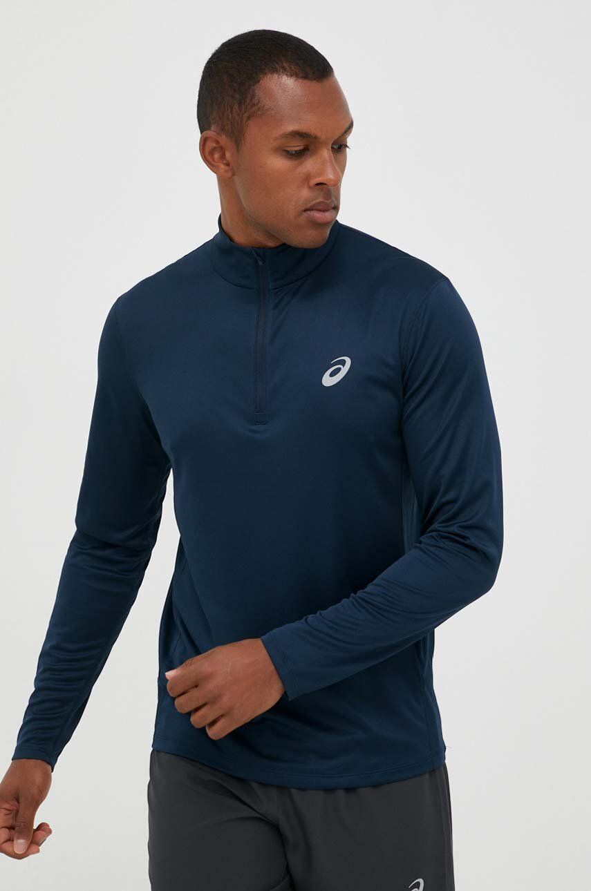 Běžecké triko s dlouhým rukávem Asics Core tmavomodrá barva - námořnická modř -  100 % Polyeste