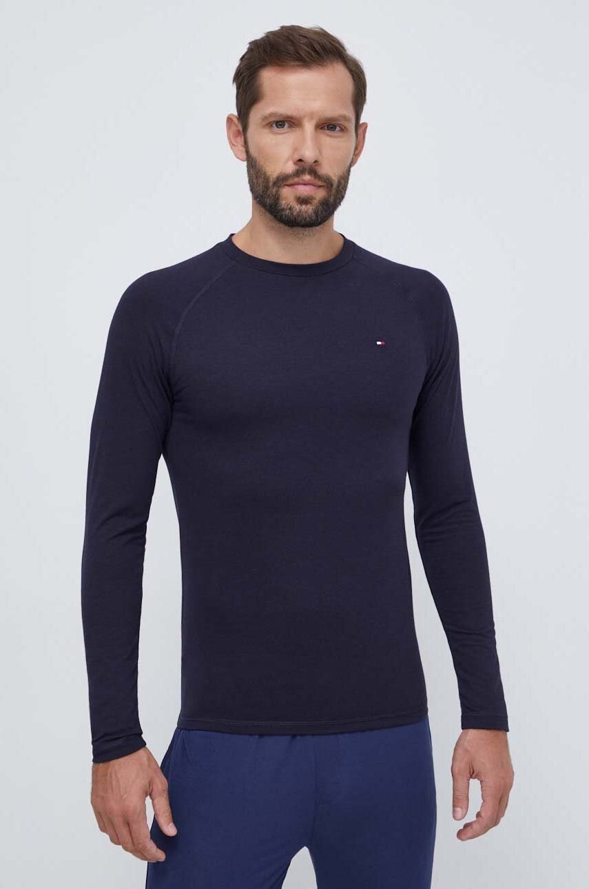 

Лонгслів лаунж Tommy Hilfiger колір синій меланж