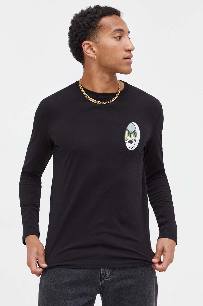 Iceberg longsleeve x Tom and Jerry barbati, culoarea negru, cu imprimeu