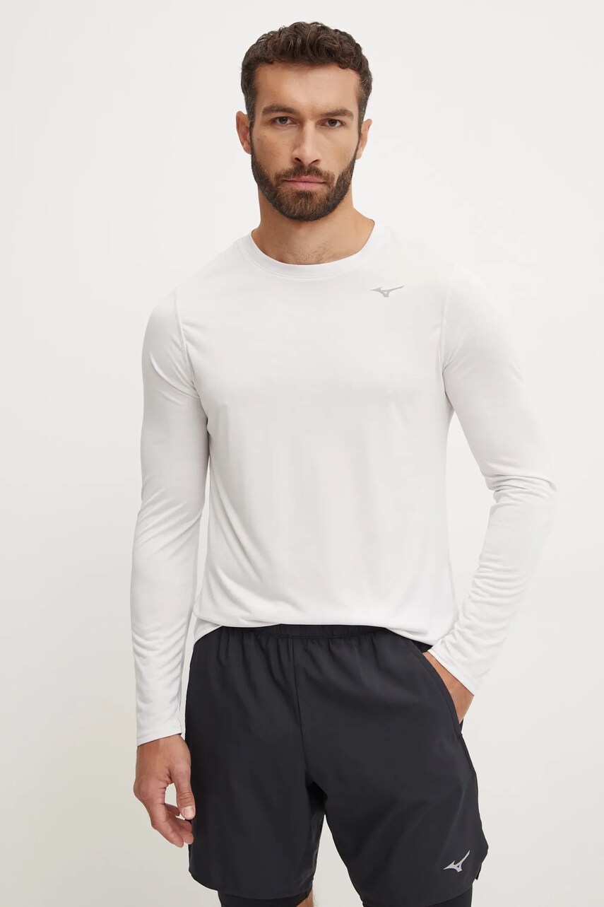 

Блуза с дълги ръкави за бягане Mizuno Impulse Core в сиво с принт, Сив