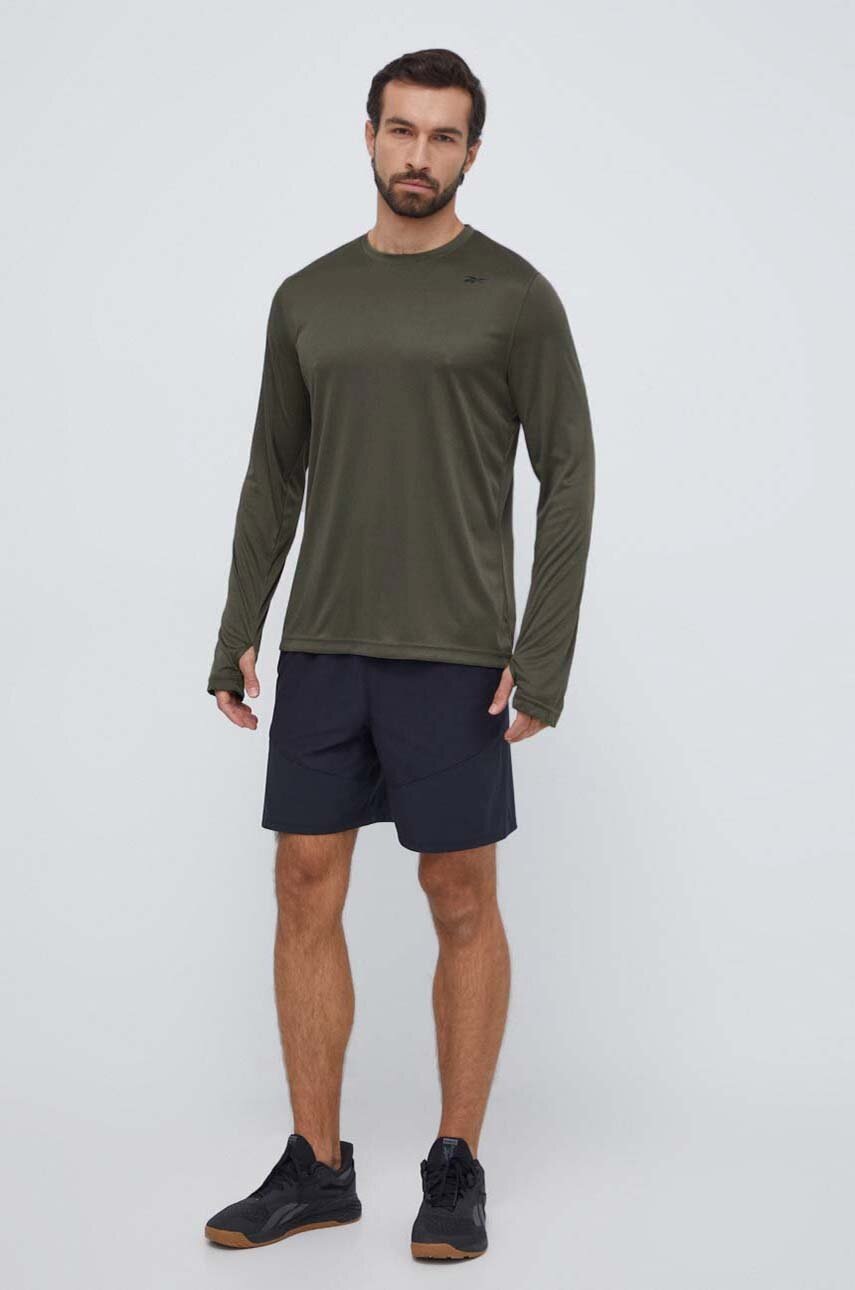 Μακρυμάνικο προπόνησης Reebok Tech ID TRAIN χρώμα: πράσινο 100071042 φωτογραφία