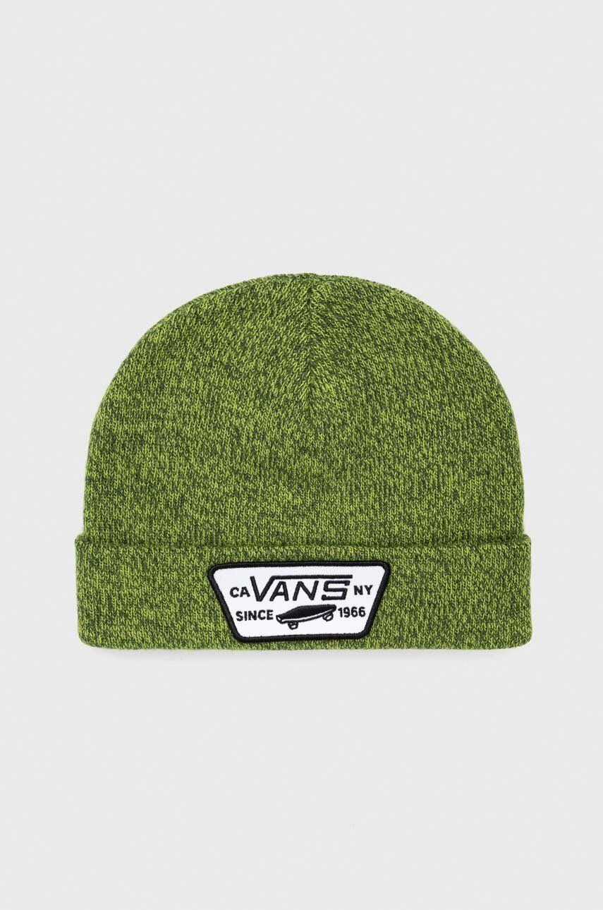 Vans caciula copii BY MILFORD BEANIE BOYS VN0A36OJCAX1 culoarea verde, din tricot gros