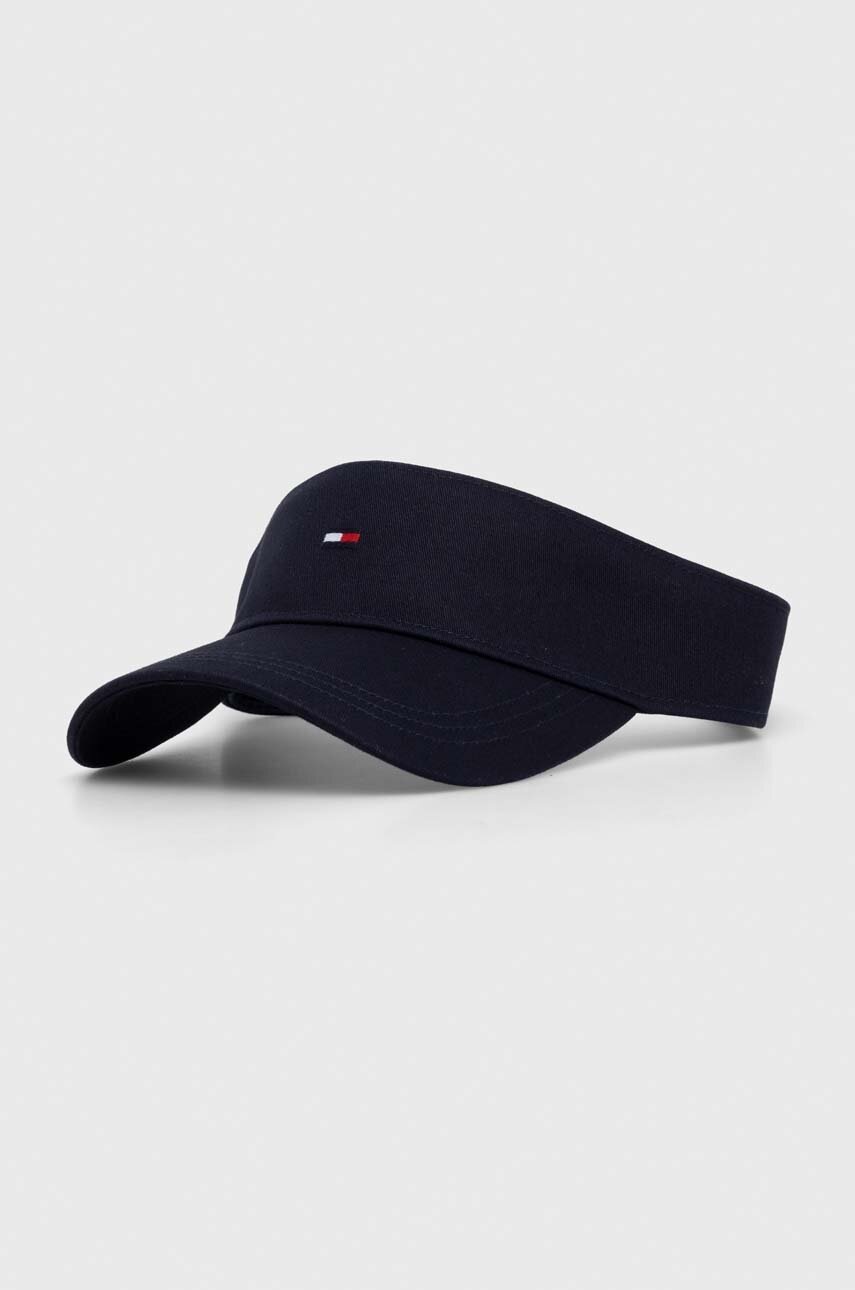 

Памучна козирка Tommy Hilfiger в тъмносиньо с изчистен дизайн, Тъмносин