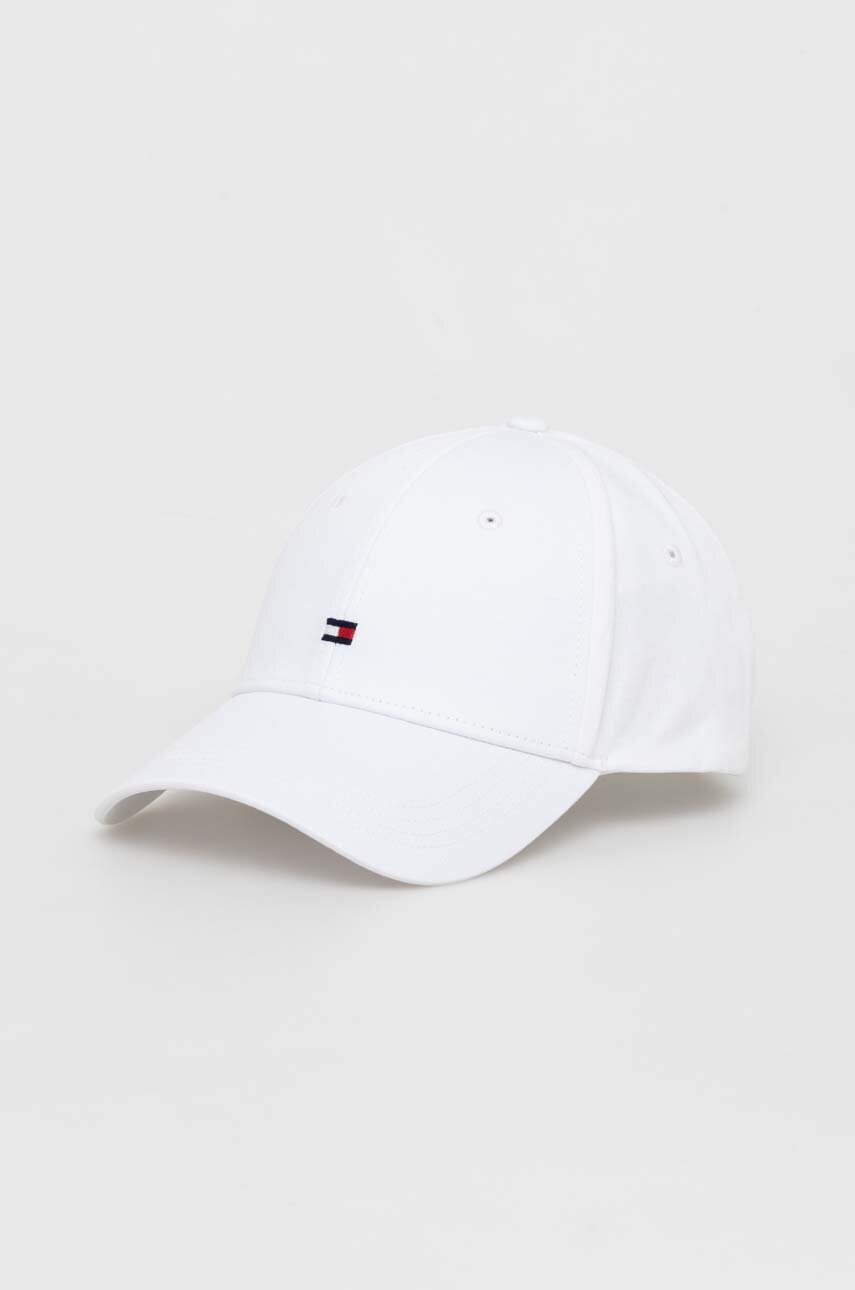 

Хлопковая кепка Tommy Hilfiger цвет белый однотонная