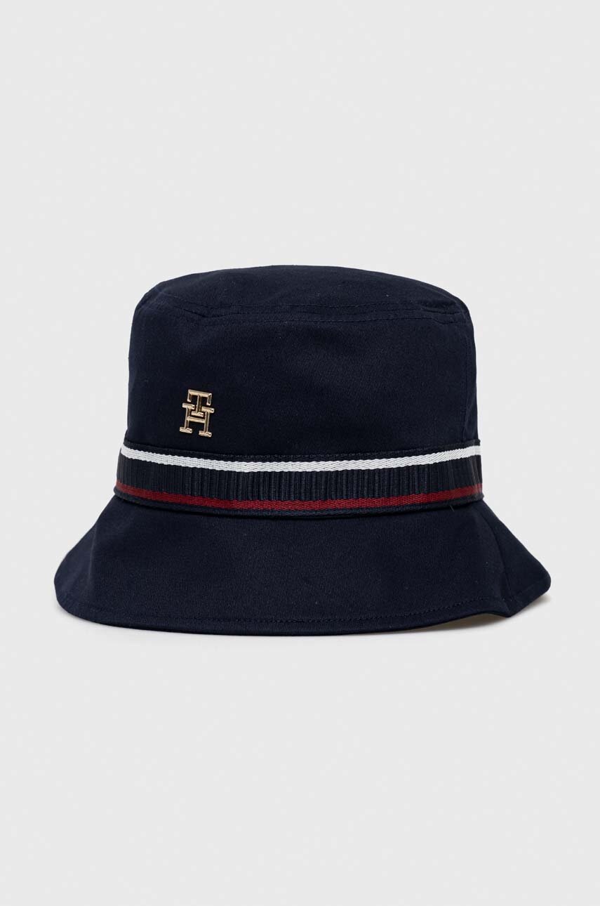

Бавовняний капелюх Tommy Hilfiger колір синій з бавовни