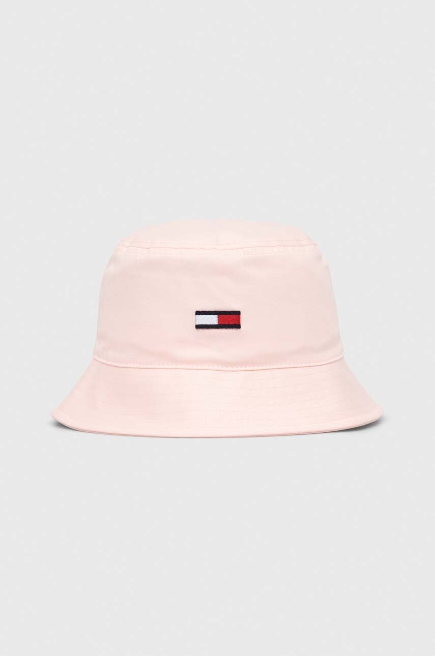 

Бавовняний капелюх Tommy Jeans колір рожевий з бавовни