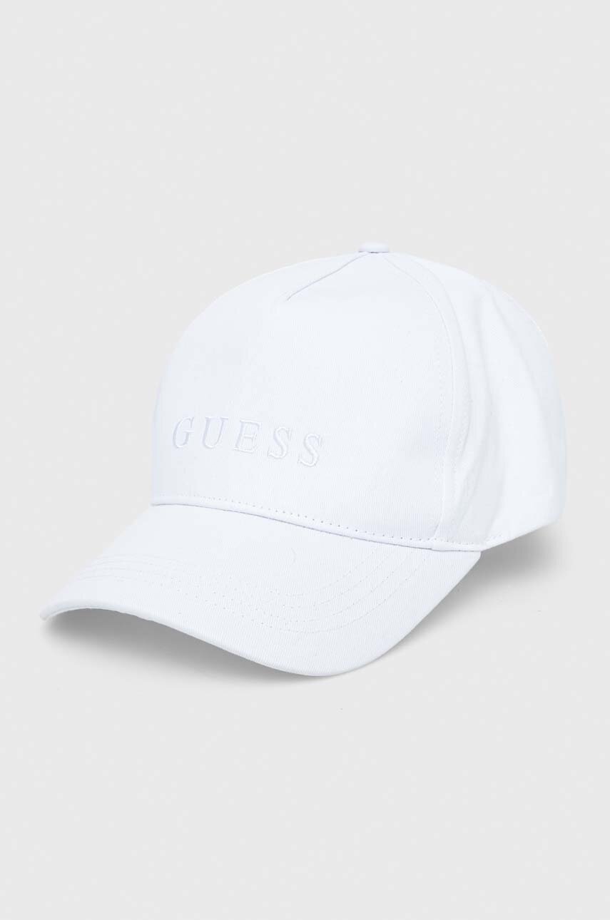

Кепка Guess колір білий з аплікацією