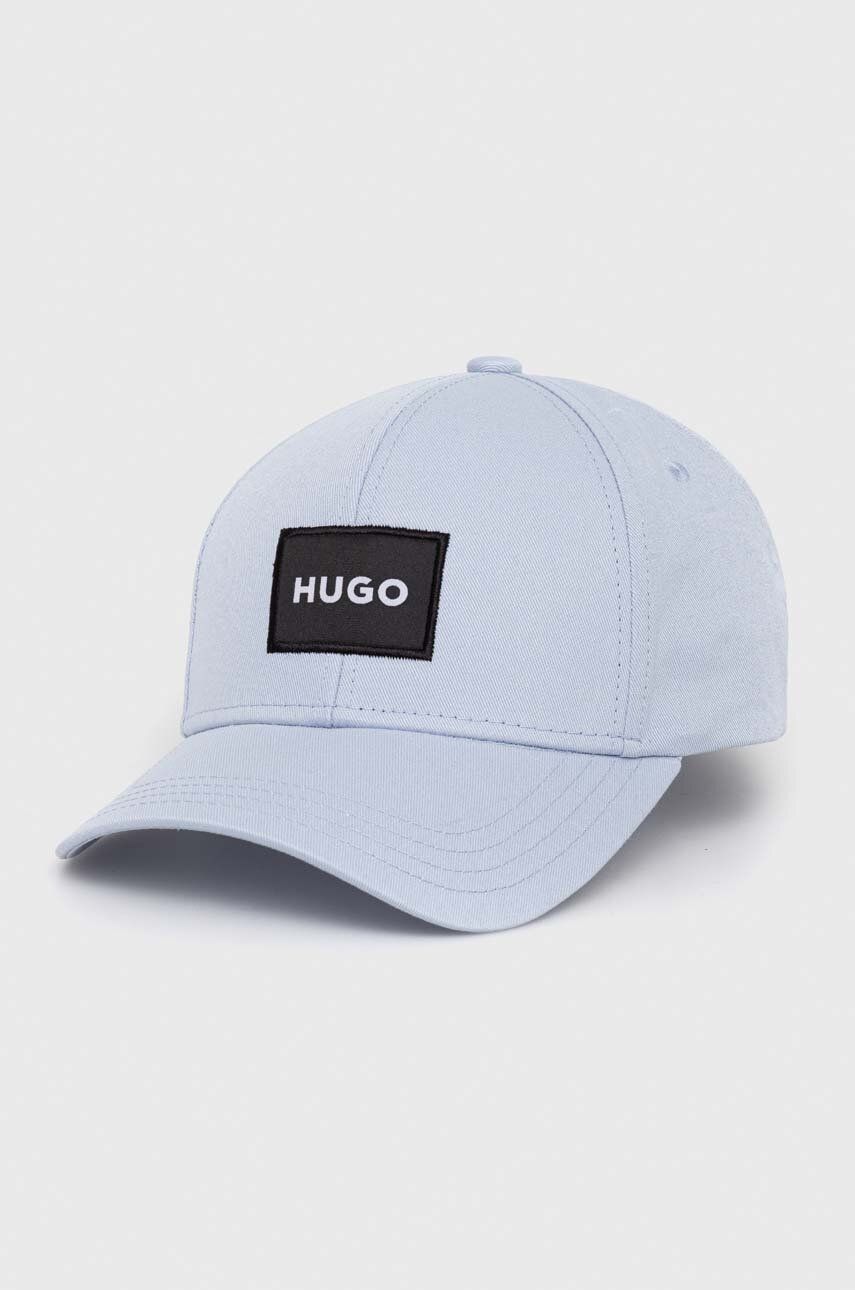 HUGO șapcă de baseball din bumbac culoarea negru, cu imprimeu 50496409