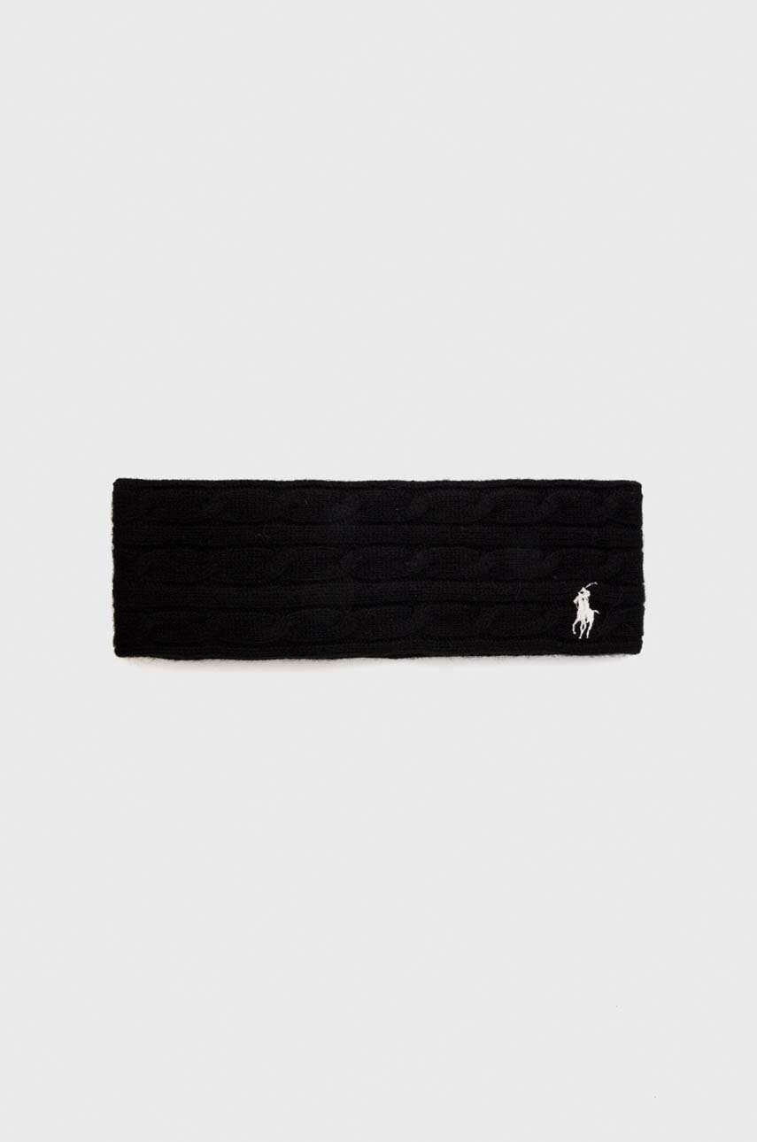 

Вовняна пов'язка Polo Ralph Lauren колір чорний
