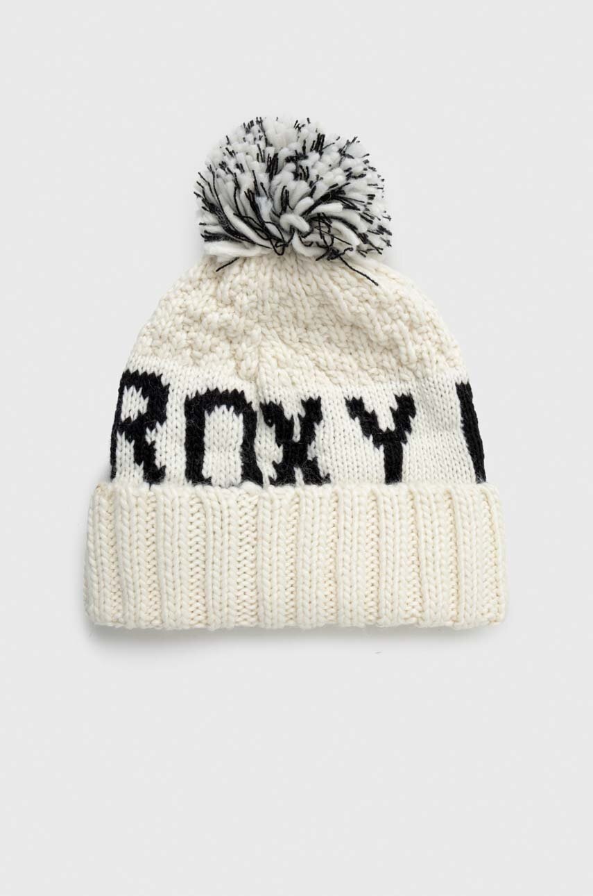 

Шапка Roxy цвет белый из толстого трикотажа