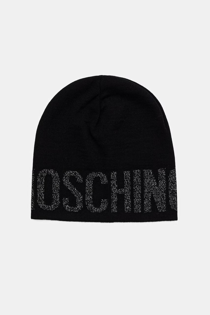 Moschino czapka damska z dodatkiem wełny