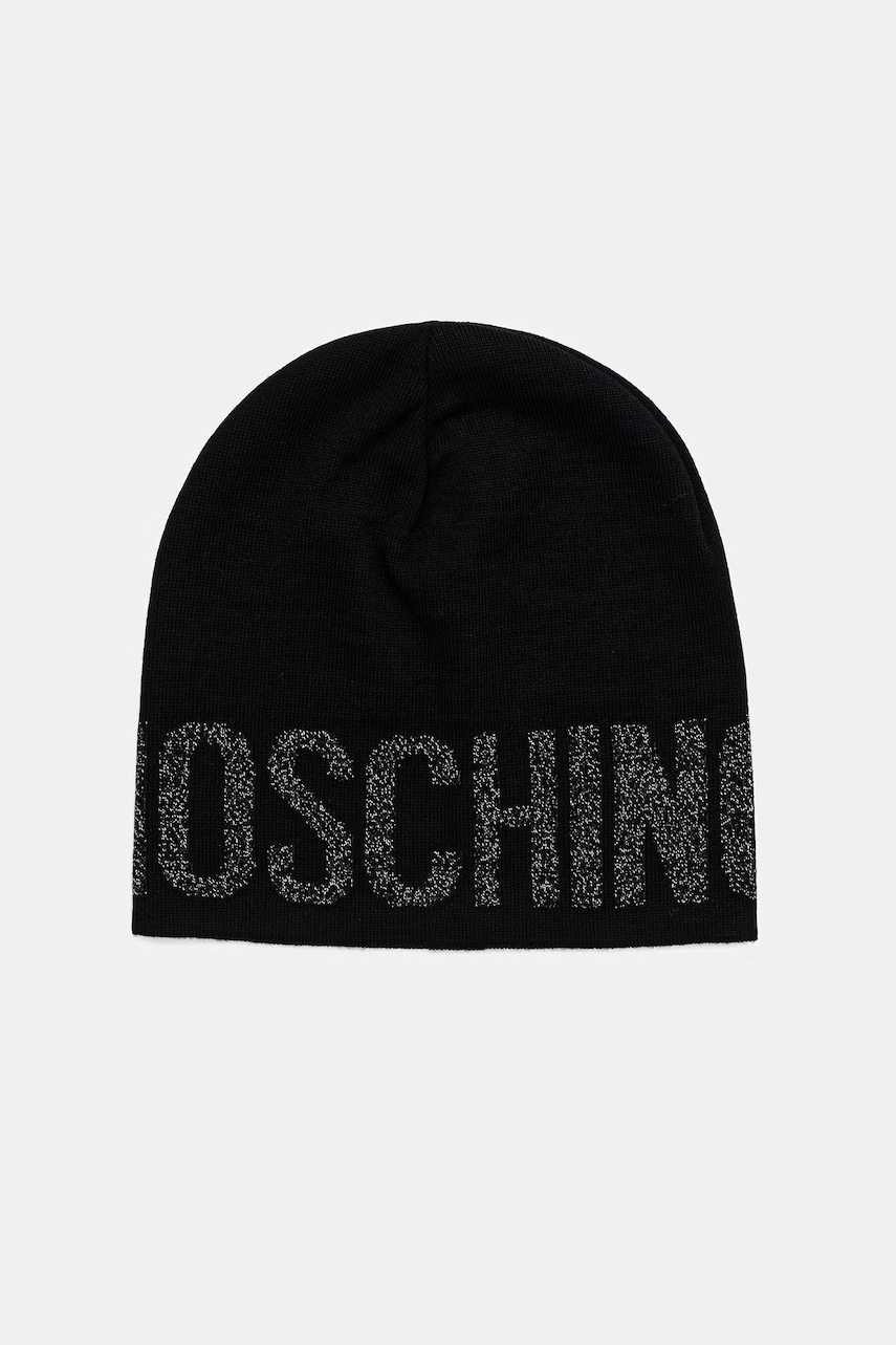 Moschino czapka damska z dodatkiem wełny