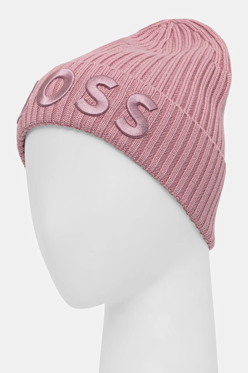 Шерстяная шапка BOSS цвет чёрный  50497815