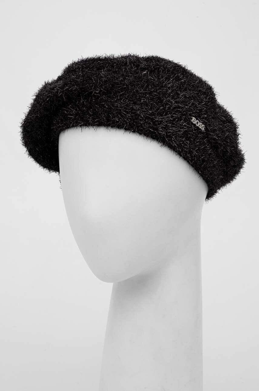 BOSS o bereta din amestec de lana culoarea negru