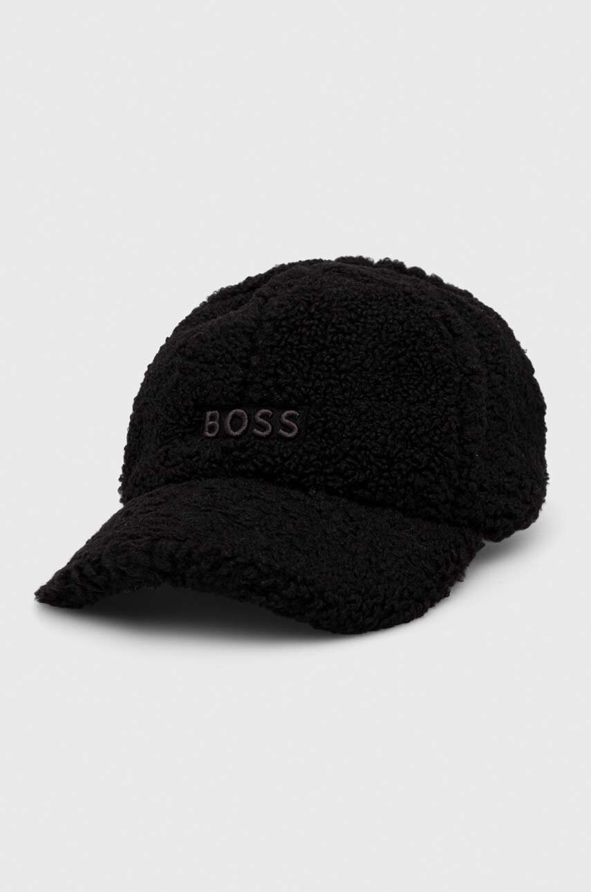 Boss Sapca Culoarea Negru, Neted