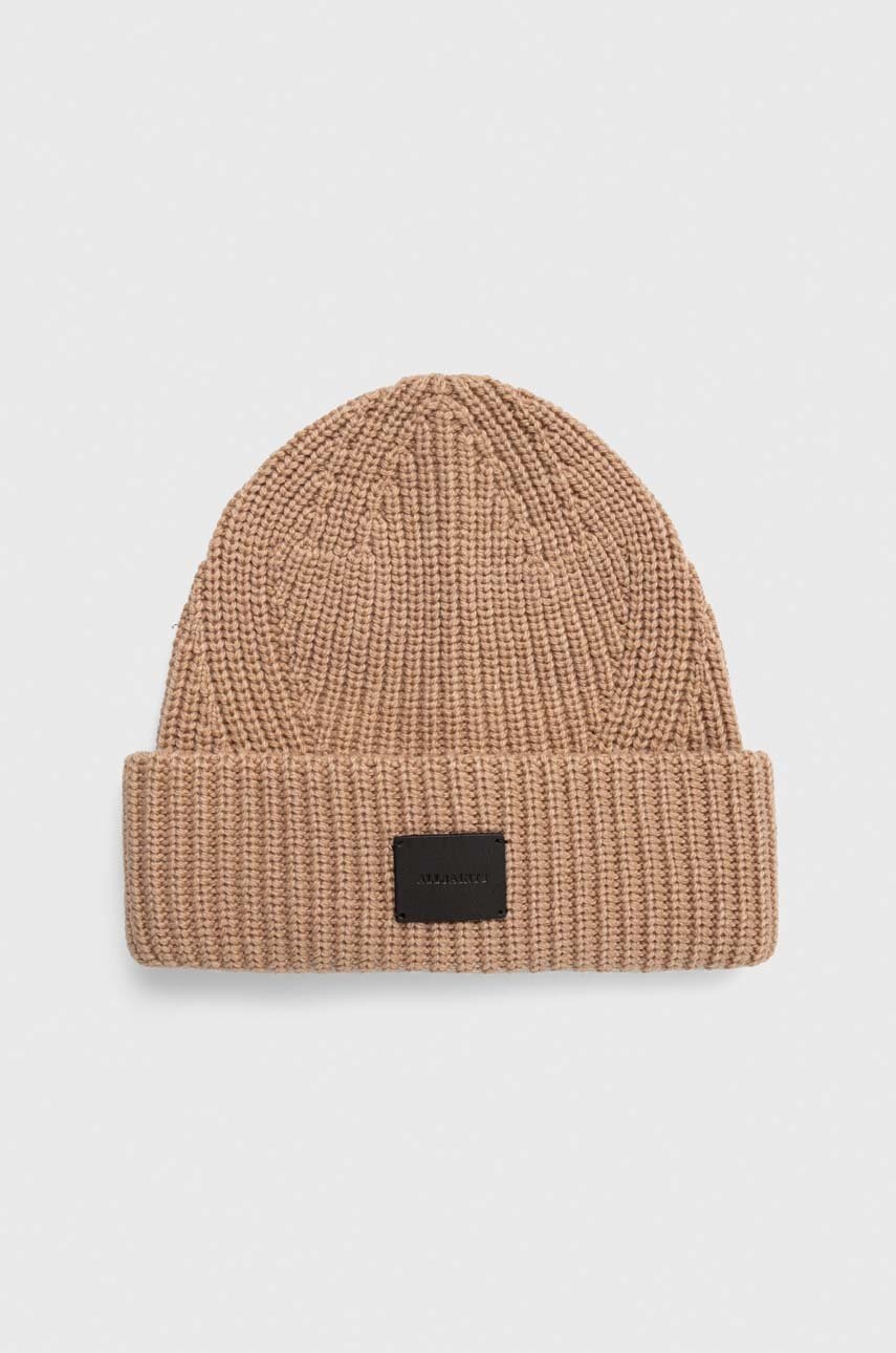 AllSaints caciula din amestec de lana culoarea bej AllSaints caciula din amestec de lana culoarea bej