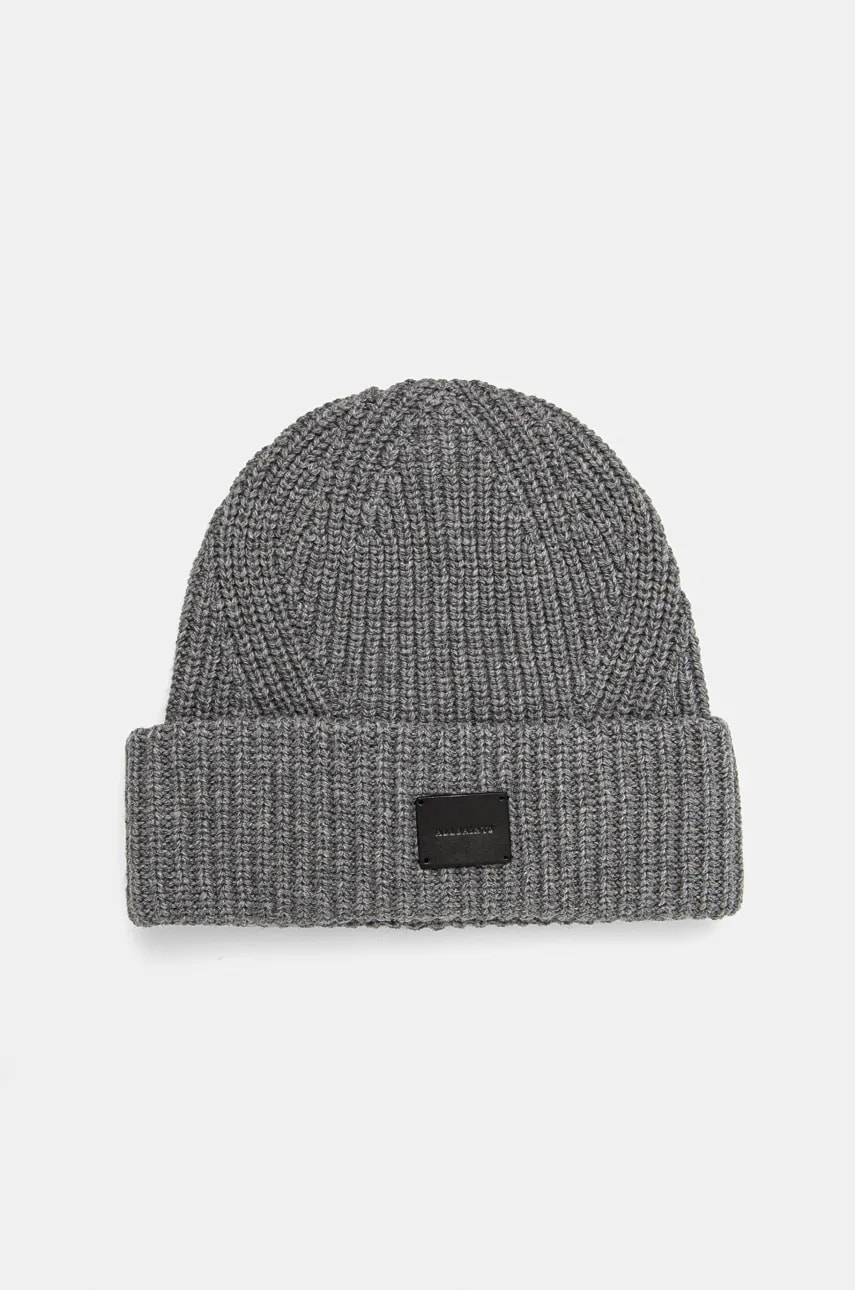 AllSaints caciula din amestec de lana culoarea gri AllSaints caciula din amestec de lana culoarea gri