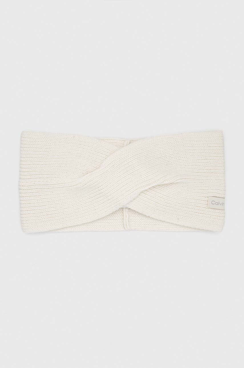 

Лента за глава Calvin Klein в бяло, Бял
