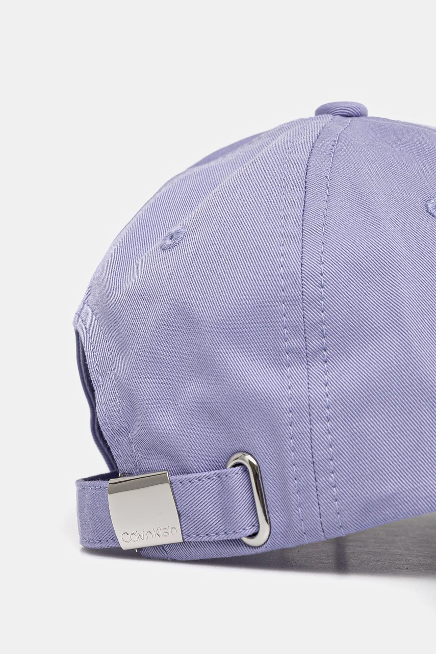 Βαμβακερό καπέλο του μπέιζμπολ Calvin Klein χρώμα: μοβ φωτογραφία