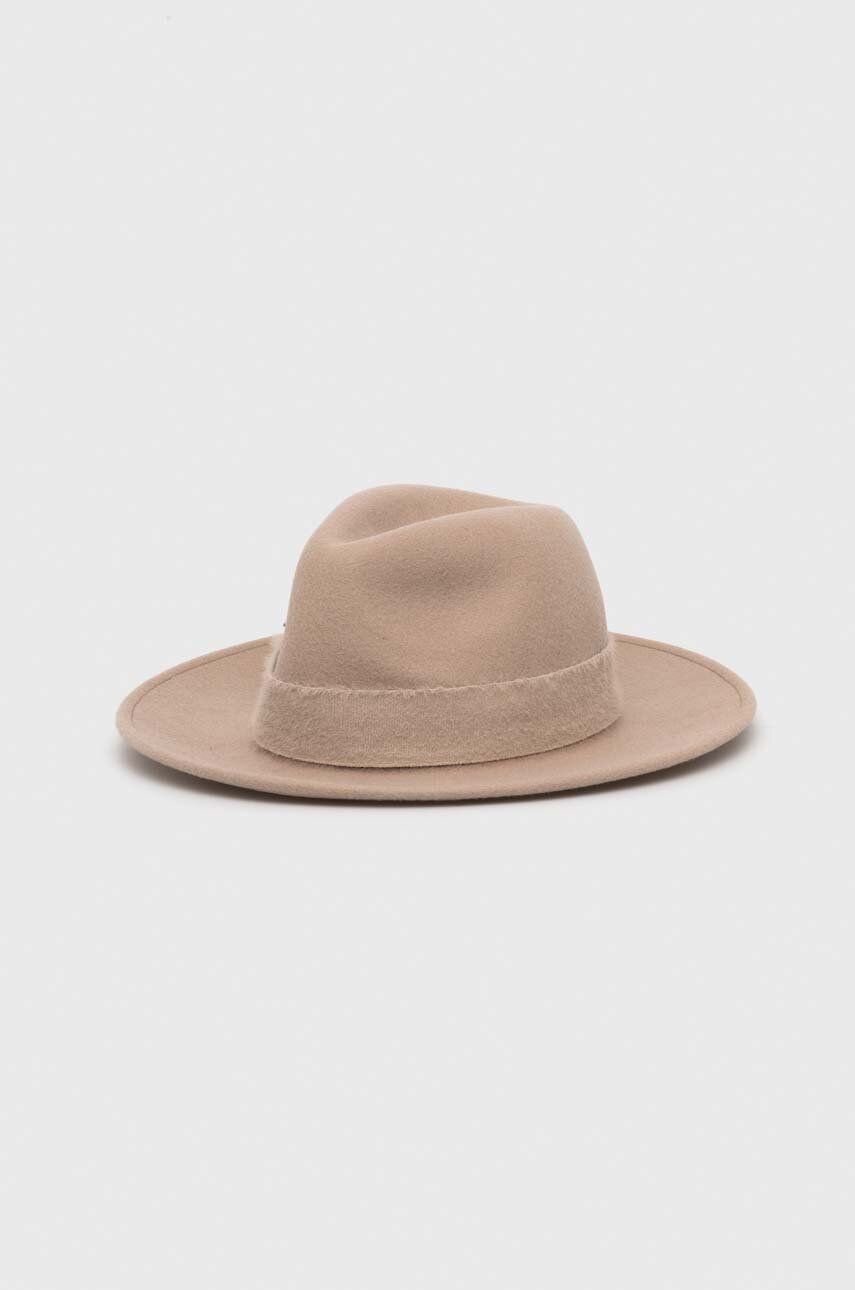 E-shop Vlněný klobouk Tommy Hilfiger béžová barva, vlněný