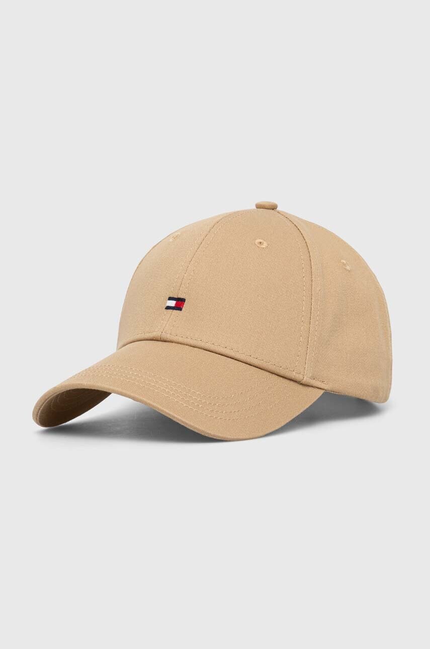 

Бавовняна бейсболка Tommy Hilfiger колір коричневий однотонна