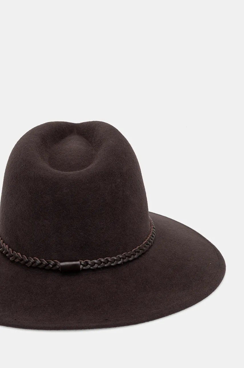 Шерстяная шляпа Barbour цвет коричневый шерсть