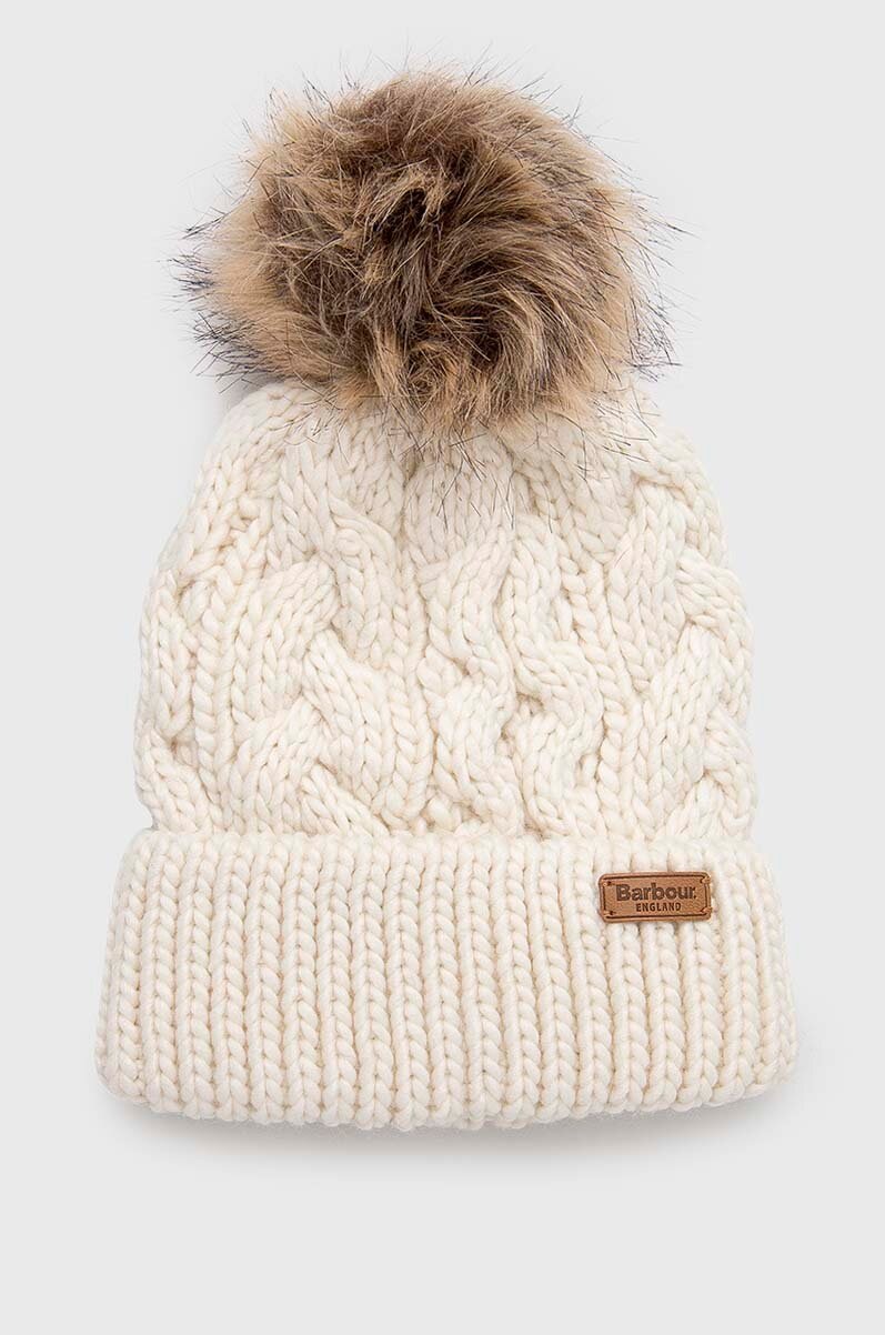 

Шапка Barbour колір бежевий