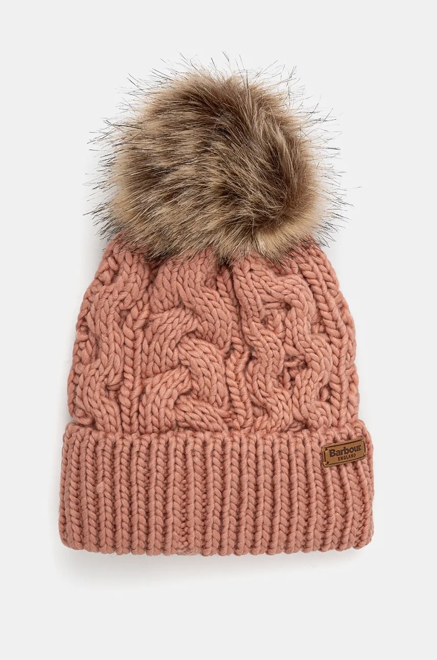 

Шапка Barbour в розово, Розов