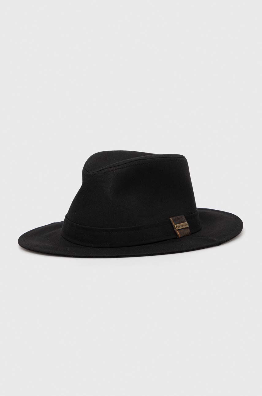 Barbour pălărie Vintage Wax Bushman culoarea la negru, bumbac