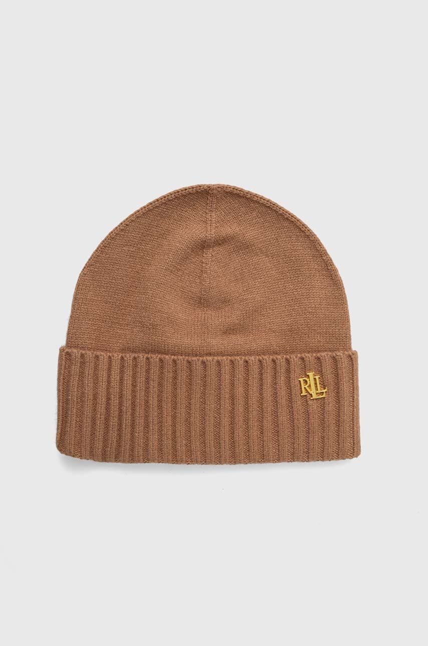 

Шапка Lauren Ralph Lauren колір бежевий