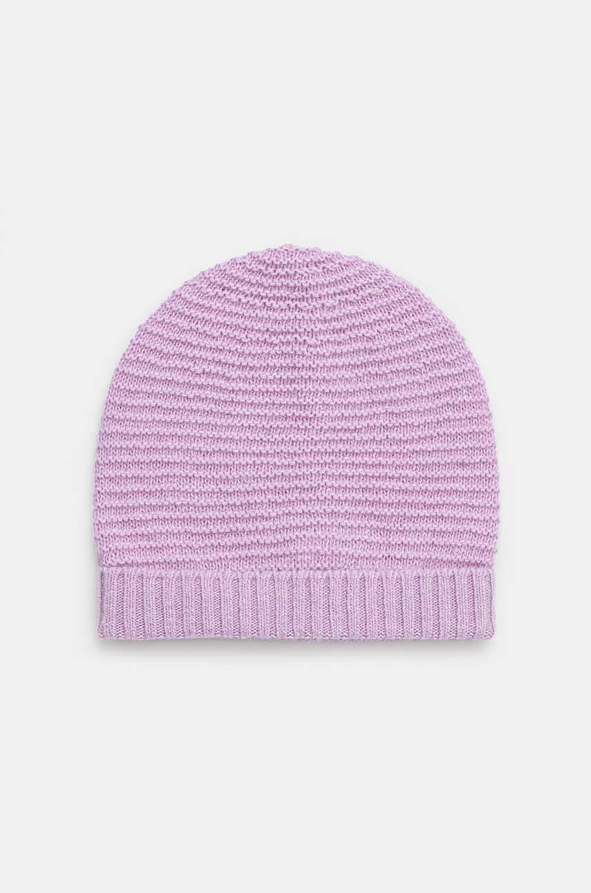 United Colors of Benetton șapcă de lână pentru copii culoarea violet, de lana, din tesatura neteda United Colors of Benetton șapcă de lână pentru copii culoarea violet, de lana, din tesatura neteda
