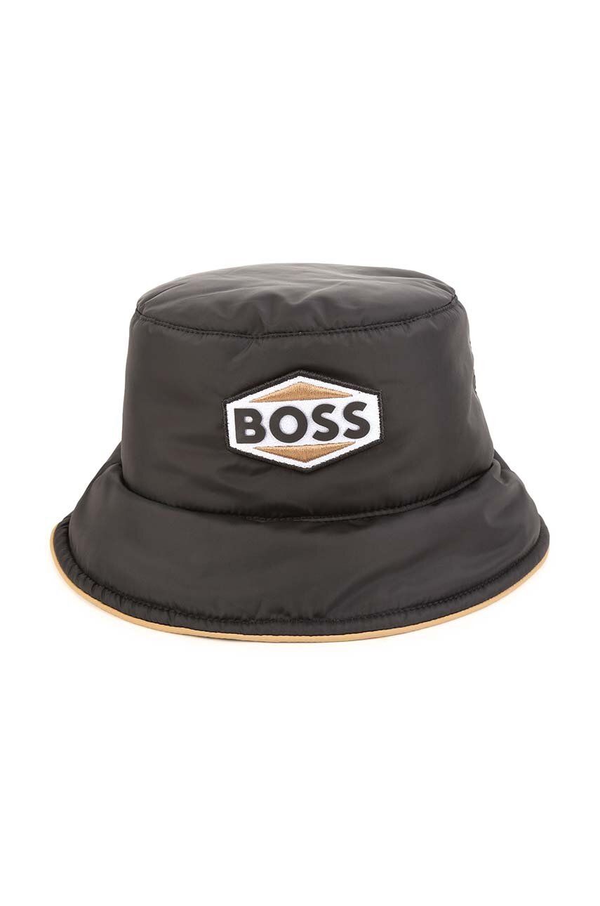 Dětský klobouk BOSS černá barva