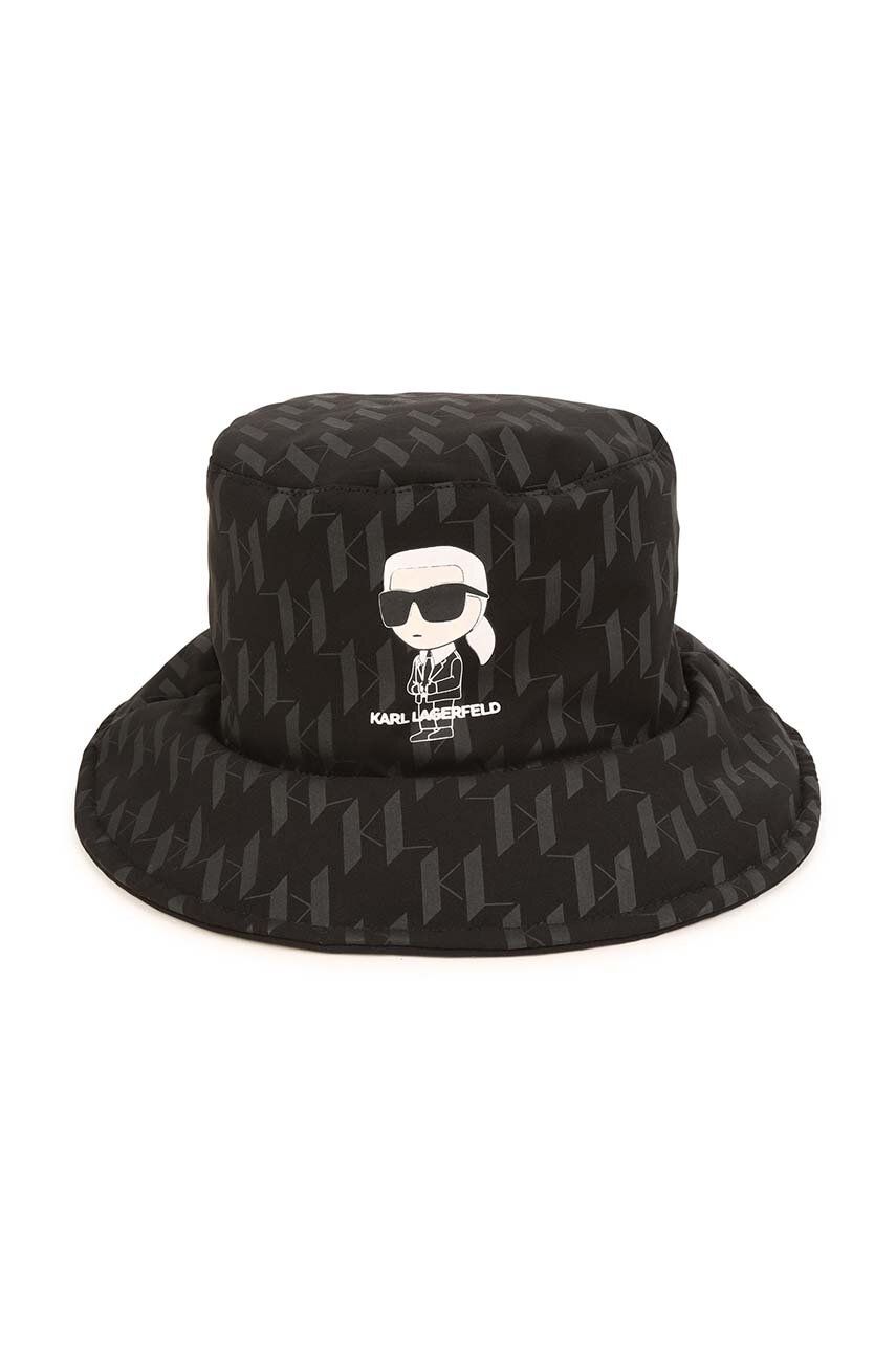 Levně Dětský klobouk Karl Lagerfeld černá barva
